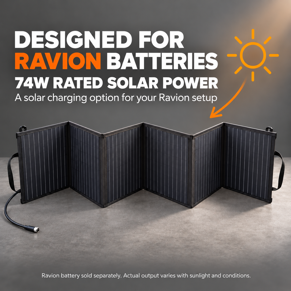 Ravion® 74W Solar Panel – Designed for Ravion Battery