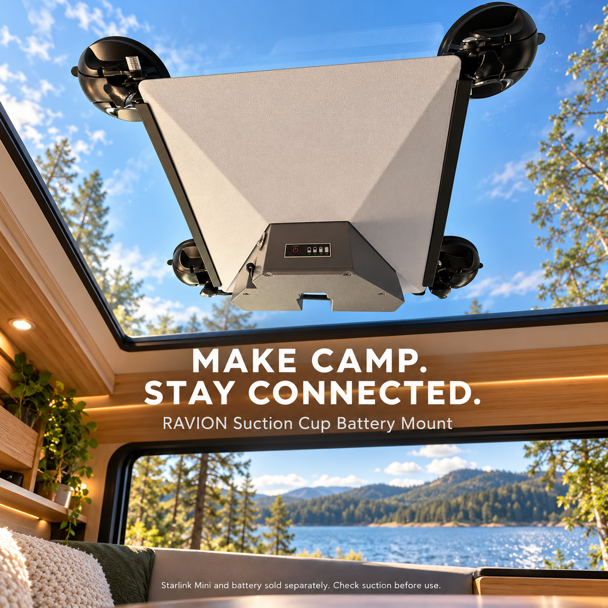 Ravion® Suction Cup Battery Mount