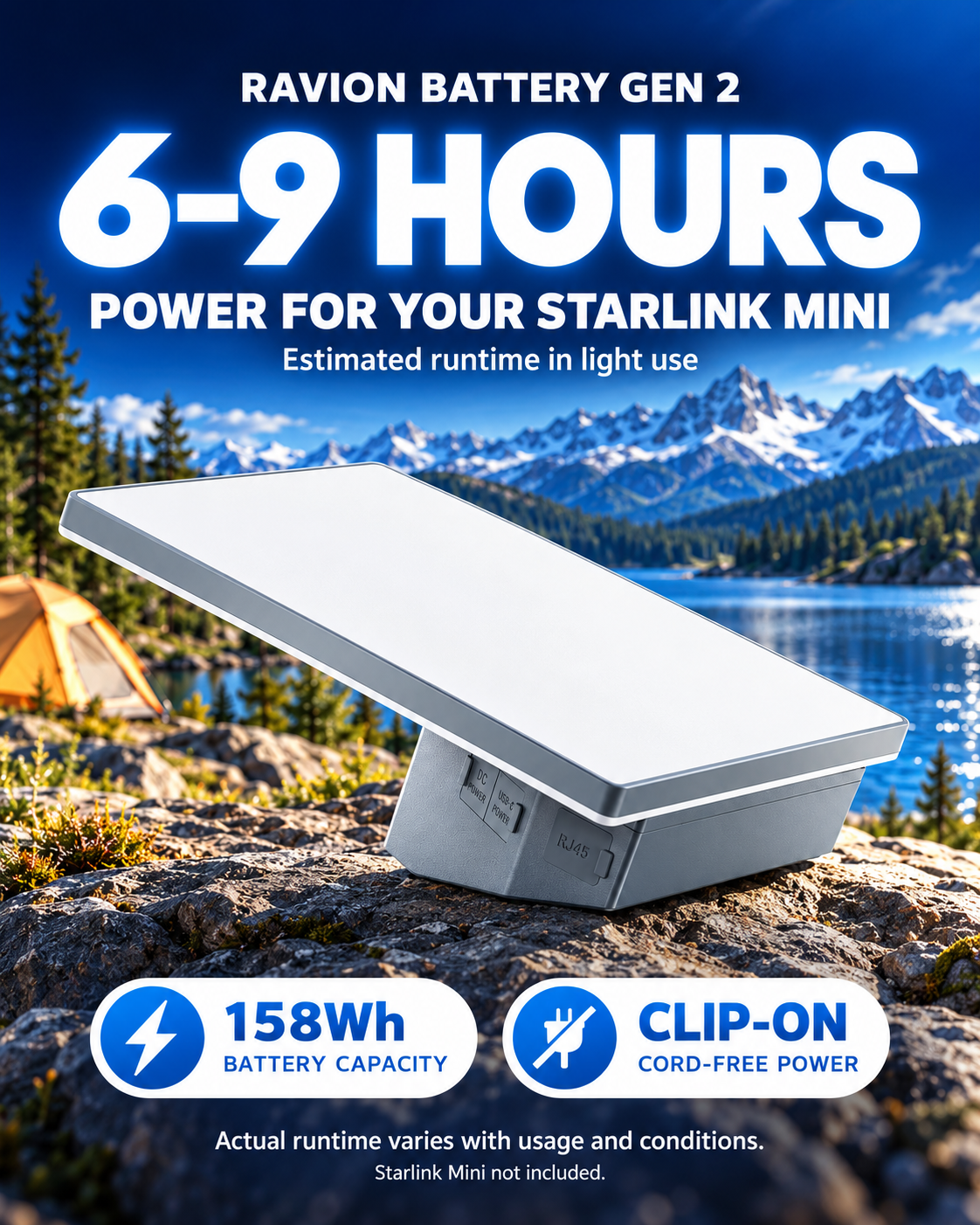 Ravion® battery Gen 2 for Starlink Mini