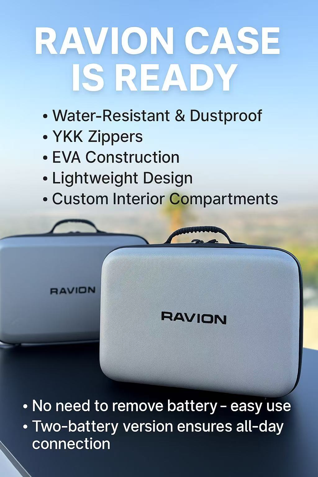 Ravion® Battery Travel Case for Starlink Mini – RAVION